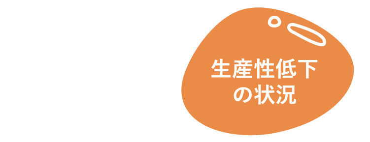 生産性低下の状況
